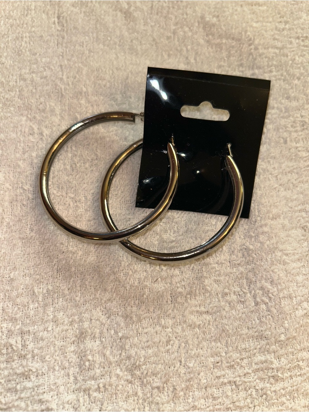 Classic Silver Hoop Earrings - Women Jewelry